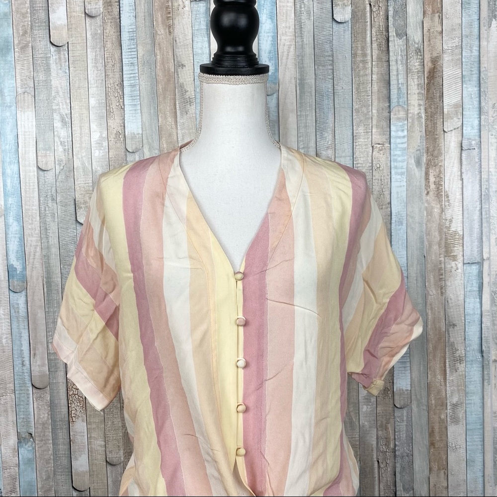 Rails Xs Sunrise Stripe Pastel Button Down Tie Fr… - image 4